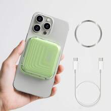 YLYP 5000mAh 超薄迷你磁吸式移动电源，无线便携充电器，支持磁吸充电，22.5W PD 快充，兼容 17/17 Air/16/15/14/13/12 Pro/Pro Max/Plus/Mini - 複色 - 查看 12