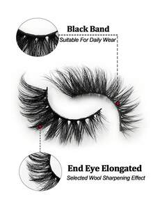 Sibeuna 14 Pairs Cat Eye False Eyelashes, Natural & Fluffy, Create Charming Flared Eyeliner Look, Enhance Delicate Makeup - Cat eye Lashes - View 4