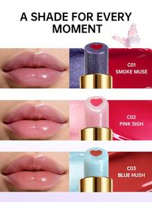 Son dưỡng môi CATKIN Whiffle Dance Heart-Core Glitter Tinted Lip Balm, Son môi dưỡng ẩm có kết cấu lấp lánh cho làn da ẩm mượt hàng ngày và vẻ ngoài sành điệu C01 Smoke Muse - C01 Smoke Muse - Xem 11