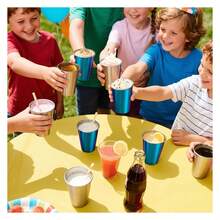 8 Oz Stainless Steel Cups 4 Pack, Stackable Metal Drinking Glasses, Unbreakable & Shatterproof,For Home, Bar, Restaurant, Party, Travel, Camping, Outdoors - 多色396 - 查看 6