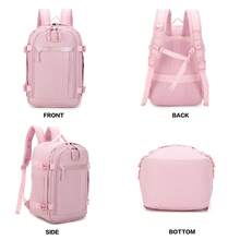 Cabin Backpack 40x20x25cm (20L) | Waterproof Travel Backpack For Airplanes | Durable Hand Luggage | Backpack For Hiking, School And Work | Black/Navy/Grey/Pink/Beige/Green - hồng - Xem 6