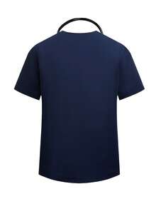 cimmuovere 男士短袖多口袋纯色工作服上衣，护士工作服，牙医保健服，宠物医院，实验室，男士制服，医用制服