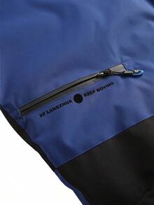 Quần trượt tuyết dày mới thu/đông 2025 dành cho nam, nhiều màu, có quai đeo có thể tháo rời và điều chỉnh, thích hợp cho hoạt động đi bộ đường dài và cắm trại ngoài trời - Màu xanh lam - Xem 7