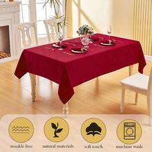 Kitchen Tablecloth - Burgundy Red + 304.8 X 91.4 cm (Rectangular) - View 5