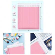 8x10 Pink Bubble Mailers Padded Mailers Bubble Envelopes Self Sealing Bags, 25 Pack - Light Pink - 查看 3