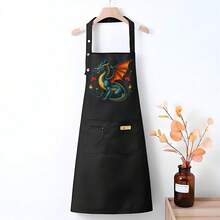 1 Piece Heavy-Duty High-Quality Kitchen Apron With Adjustable Waist And Chest Pocket - Durable Cooking And Baking Apron, Suitable For Home Use, Easy-To-Clean Protective Clothing, Ideal For Chefs, Bakers, Barbecuing, Frying, And Grilling - Ideal Gift For Cooks, High-Quality Plus-Size Apron, Apron With Logo, High-Quality Women's Apron, Women's Kitchen Apron, Women's Kitchen Apron With Pockets, Cooking Apron, Fun Apron, Black Apron With Red Accents, Red Women's Apron, Women's Apron With Pockets, Barbecue Apron, Cooking Apron - AZX0001 - 查看 6