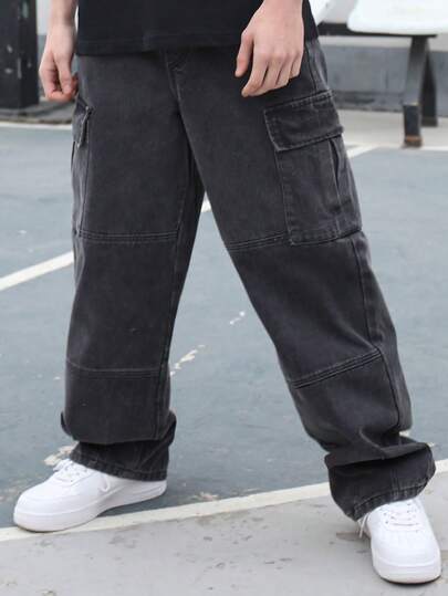  Logeqi® Jeans Vaqueros Azules Lavados De Moda Para Hombre