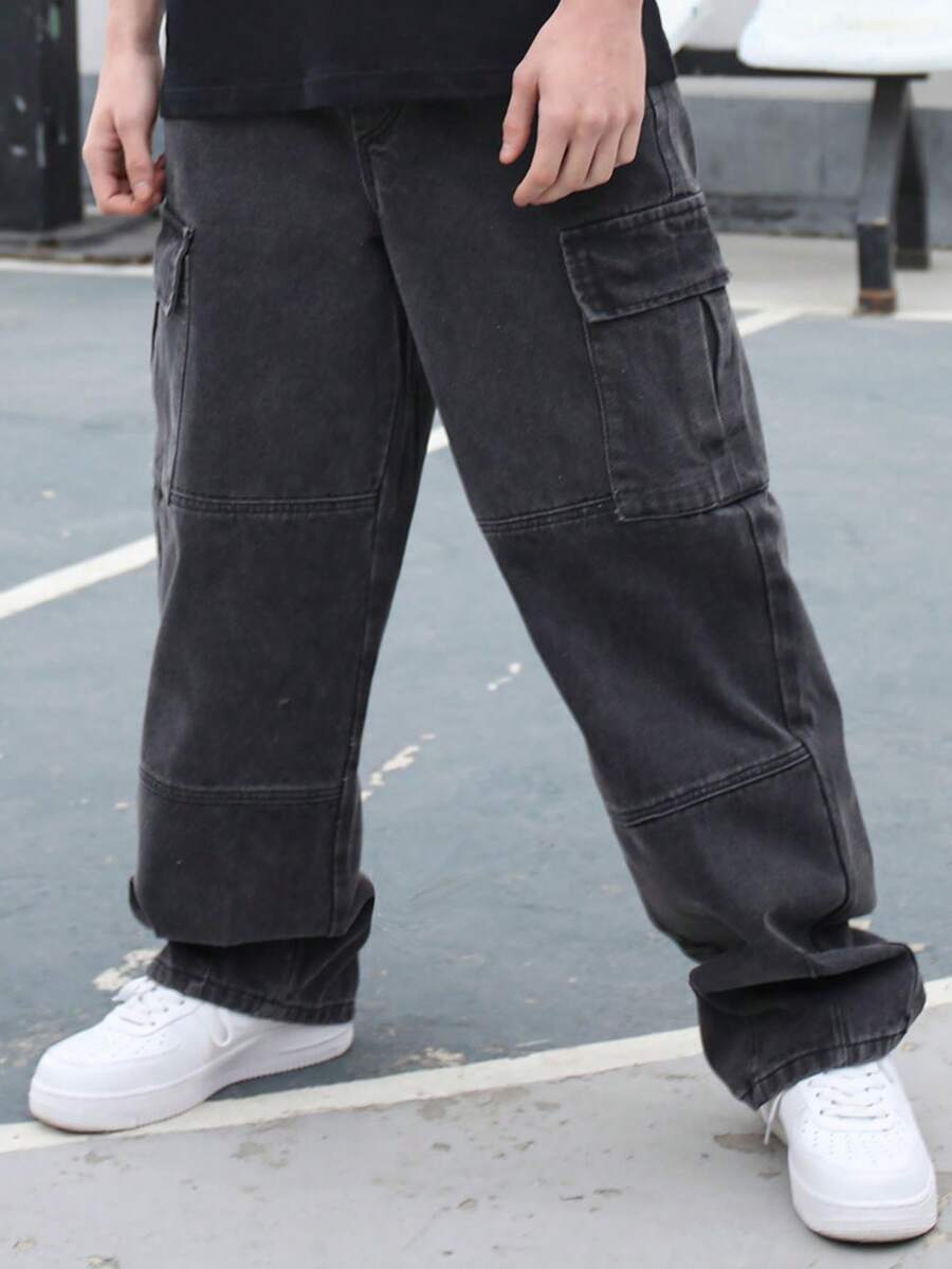 Logeqi® Jeans Vaqueros Azules Lavados De Moda Para Hombre