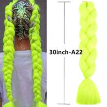 30英寸合成编织接发，1包100克渐变色编织假发，可编成马尾辫，易于造型，适用于角色扮演、摄影 - 适合所有种族，角色扮演假发，亮丽假发，弹性发带，摄影假发，时尚爱好者