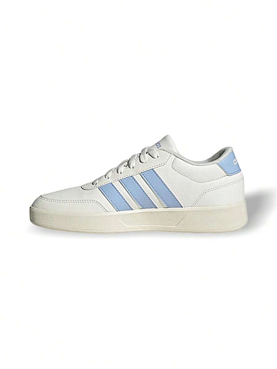 Adidas Breaknet 3.0 女式运动鞋 透气吸汗 弹性好 百搭 纯色Logo 易洗快干 日常户外步行 女款 白色/蓝色 JQ6055 - 白色/藍色 - 查看 1