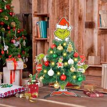 Mini Cristmas Tree Wit Ead Arms Legs Tabletop Small Cristmas Tree Wit Ligs Tief Body Rative Ornamen  Ome Party R - 綠色 - 查看 6