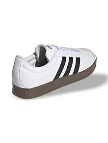 Adidas VL COURT BASE 男士运动鞋 透气轻便 弹性好 纯黑/白 ID3711 - 白色/黑色 - 查看 4