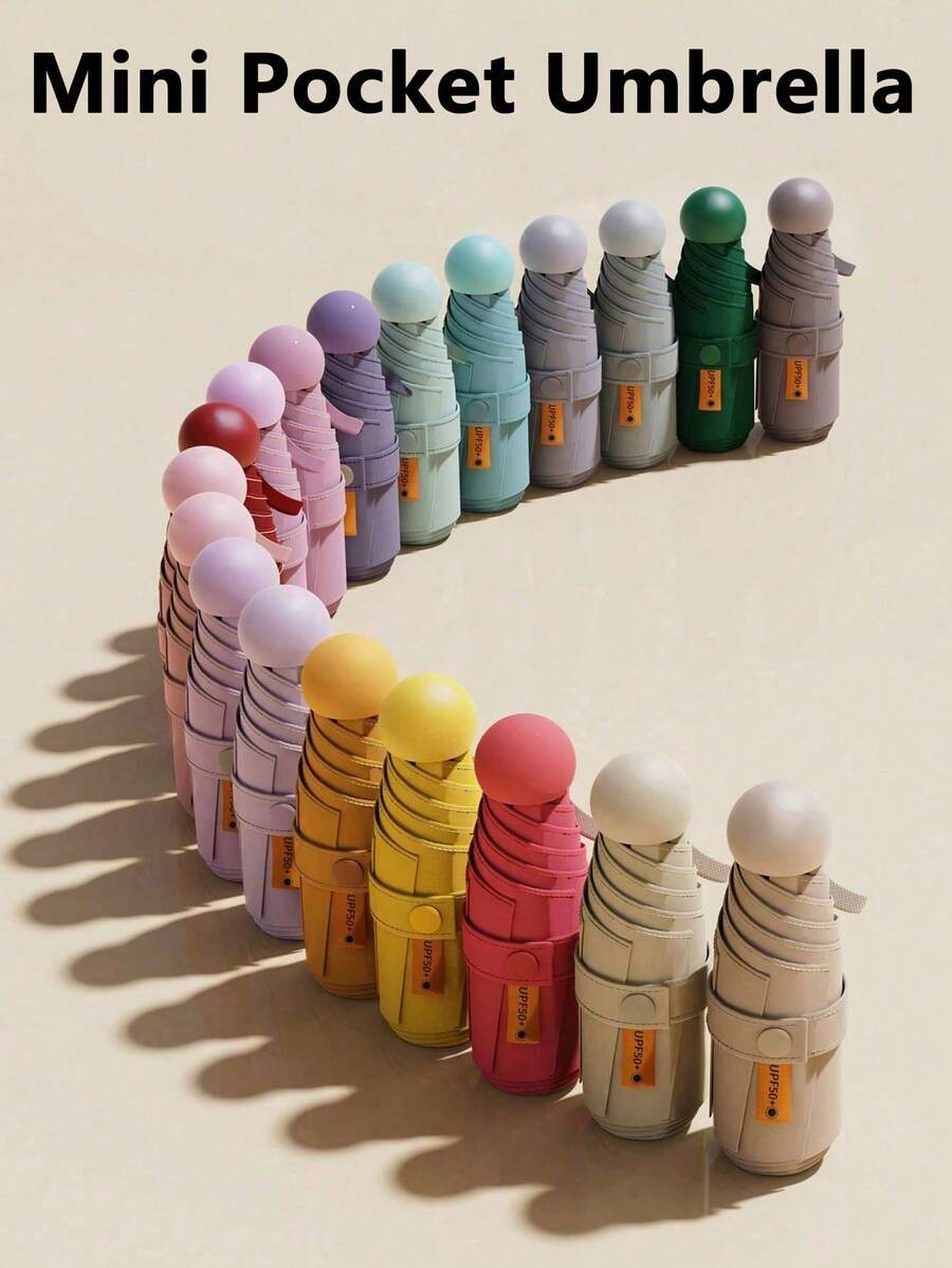 Ô dù gấp mini - Chống nước, di động, nhẹ, chống tia UV, chống gió, dễ mang theo, thiết kế gấp gọn - Thích hợp cho các hoạt động ngoài trời, du lịch và sử dụng hàng ngày, lý tưởng cho mùa hè mát mẻ, kỳ nghỉ biển, du lịch - Ô dù gấp mini 50%, sử dụng được cả ngày nắng và ngày mưa, thích hợp làm quà tặng ngày lễ cho trẻ em, chống tia UV UPF50+ và chống mưa.