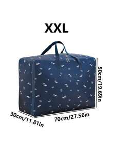 1pc Cat Pattern, Rocket Pattern, Small Fish Pattern Quilt Storage Bag With Large Capacity, Waterproof And Moisture-Proof, Organizing And Packing Clothes, Luggage Bags For Moving, And Quilt Bags - Blue - View 22