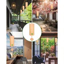 Bamboo Wind Chimes For Sound Healing Meditation And Calming Emotions Classic Home Decoration To Enhance Serenity And Mindfulness Perfect Gift For Family And Friends With C-Chord Tuning And Natural Green Rope Design - 木頭 - 查看 3