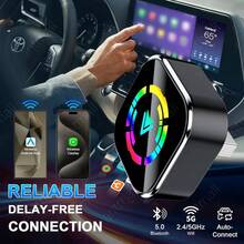 Mini Wireless Carplay Adapter, Suitable For Both Android, Plug And Play, Low Latency Converts Wired To Wireless Carplay, Suitable For Various Vehicle Models, Fast And Stable Connection, No Battery Required - 黑色 - 查看 5