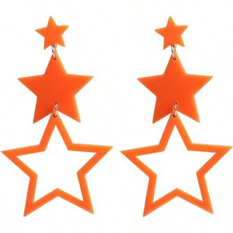 70 80s Neon Earrings For Women Lightweight Acrylic Exaggerated Cassette Tape Star Lightning Bolt Earrings Party Costume Accessories For 80s Outfits Retro Fashion Statement Jewelry For Concerts Dance Events Themed Parties And Nostalgic Style Enthusiasts