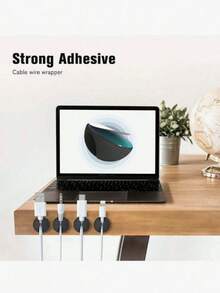 3pcs Cable Clips With Adhesive Hooks, Cable Management System, Random Color, Men's Tool - Default - View 11