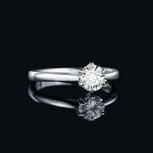 JewelryPalace Classic 0.5-2ct Round Cut Moissanite Solitaire Engagement Rings For Women, 14K White Yellow Rose Gold Plated 925 Sterling Silver Promise Ring, Simulated Diamond Anniversary Rings D-F VVS,SterlingSilver95 - 95%純銀 - 查看 4