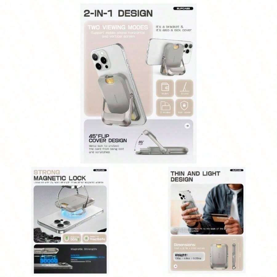 Phone Wallets - Gray - View 1
