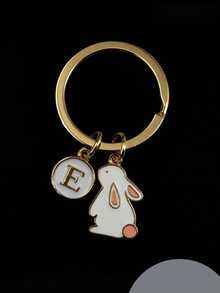 Customizable Rabbit Keychain, Gift For Boys And Girls - White Rabbit - View 3