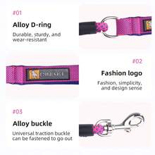 Adjustable Dog Collar And Leash Set, Suitable For Small, Medium And Large Dogs, Heavy Duty Yet Soft And Skin-Friendly - Multicolor - View 5