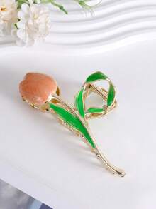 Conjunto de 6 Presilhas de Cabelo Metálicas em Formato de Flor para Mulheres e Meninas - Estilo Tulipa Grande Antiderrapante, Presilhas Foscas de Fixação Forte para Cabelos Longos, Grossos e Finos, Presilhas de Cabelo Elegantes e Modernas, Presilhas de Cabelo Casuais, Presilha de Cabelo da Moda