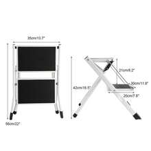Anti  Slip Little Giant 2 Tread Ty Step Ladder Folding Step Stools With Tool Tray - White - View 5