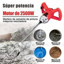 Mezcladora Eléctrica De Cemento Pintura 6 Velocidades 2500w - Tipo de Enchufe A USA (110-127V) - Ver 5