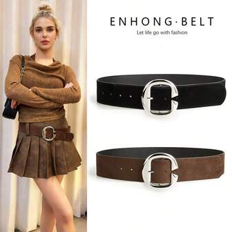 Velvet Retro Brown Wide Waist Belt, New Women's Accessory For Dresses, Jeans, Coats, Ideal Gift For Women In Autumn, Winter, Christmas, Thanksgiving