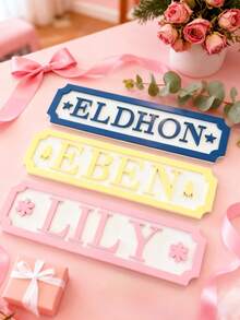 One Custom Nameplate, Personalized Children's Nameplate, Suitable For Both Boys' And Girls' Rooms, 3D Printed, Personalized Home Bedroom Nameplate. - Multicolor - View 3