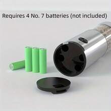 1/2件/套，电动胡椒研磨器，自动胡椒海盐研磨器，不锈钢材质，电池供电，透明收纳盒，厨房必备，厨房礼品，节日礼品（银色和黑色）