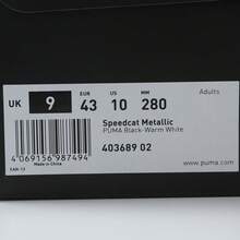 Puma Unisex SPEEDCAT Casual Low-Top Sneakers 40368902 - Black and White - View 6