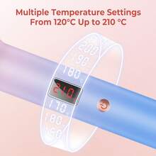 Heated Hair Brush For Styling, 2-In-1 Curling Iron & Straightener With Digital Temp Control (410°F), Includes Styling Glove - Xem 10