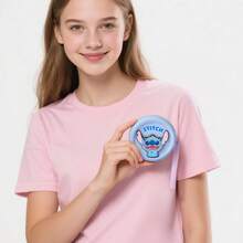 Miniso 名创优品史迪奇系列硅胶零钱包（天使，粉色），柔软轻便，节日派对礼物迷你钱包 - 藍色 - 查看 8