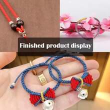 1 rollo de 450 cm de cuerda elástica de nailon con cuentas, hilo elástico de polipropileno para hacer manualidades, joyería y accesorios DIY - A - Ver 5