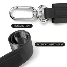 Wristlet Keychain For Women & Men – Stylish And Durable Key Chain Holder, Wallet Holder & ID Badge Lanyard Strap For Keys, Car Keys, Mobile Phones, Or Small Items, Premium Leather & Metal Buckle, Multi-Color, Convenient Hands-Free Design, Perfect Christmas Gift For Friends, Family, Teachers & Teens - 黑色 - 查看 3