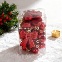 Decorative Hanging Ornaments - Burgundy - View 4