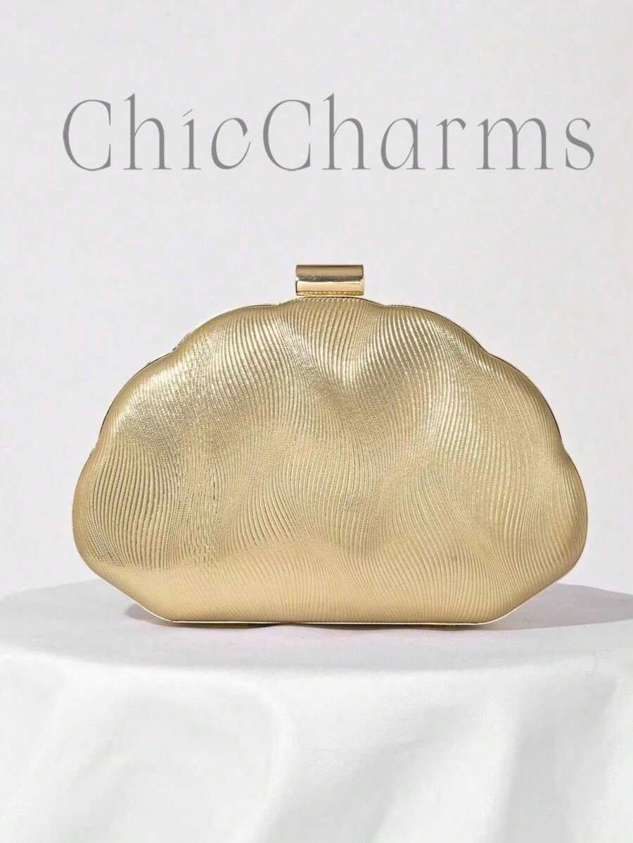 Lightweight, Business Casual Rhinestone Decor Bucket Bag Mini Drawstring Design, Wedding Items