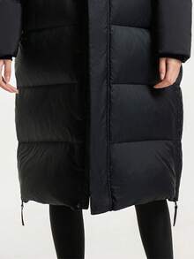 CAMEL CROWN Outdoor Down Jacket, Unisex Mid-Length Thick Warm Triple Protection Professional Down Jacket, Autumn/Winter - Phantom Black - View 3