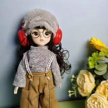 1款时尚都市主题高吸引力30厘米BJD娃娃套装，适合女孩，单只娃娃，公主娃娃玩具礼物，适合青少年收藏家生日派对 - 彩色 - 查看 5