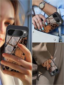 Ốp lưng điện thoại bằng kính thường họa tiết da báo và bướm | Tương thích với 10/9/8/7 - Tương thích với Samsung Galaxy A06 / 12 / A13 / A16 / S21 / S22 S23 / S24 / S25 / S25Ultra - Ốp bảo vệ, thiết kế bướm, họa tiết da báo, bền bỉ, dành cho người yêu thích phong cách cổ điển, người yêu động vật, sử dụng hàng ngày. - màu đen - Xem 4