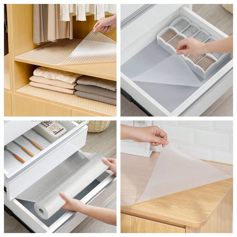 1 Stück extra dicke Kleiderschrank Matte, schimmelresistent, transparent, hochwertige Schuhschrank Matte, Haushalt Anti-Feuchtigkeit wasserdichte EVA Schubladenmatte, Frühling Sommer Auswahl, Brautjungfern Geschenke, Zimmer, Schlafzimmer Dekoration, Schlafzimmer Dekoration, Strand, Reise, für Männer, für Frauen, Urlaub, Frauentag, Reiseaccessoires, Hochzeitsgeschenke, Y2k, Schlafzimmer, Kfz-Zubehör Frauen, Küchendekoration, Süße Sachen - Verschiedenfarbig - Übersicht 1