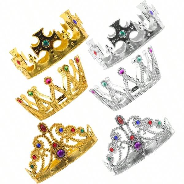 6piezas De De Decorativa Para Hombre Diadema De Reina y
