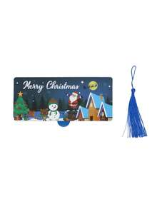 1 Pc Christmas Money Holder Wallet Envelope Christmas Gift Envelope Greeting Card Creative Birthday Folding Cash Holder - Multicolor - View 13