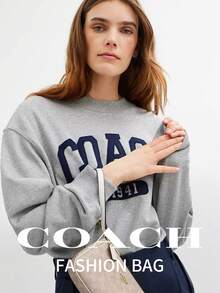 Coach Nolita 19 Shoulder Bags for Women Cute Hobo Tote Handbag Mini Clutch Purse with Zipper Closure - 沙色拼粉紅色 - 查看 4