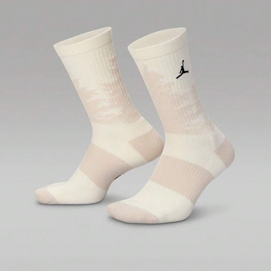 Jordan 1 Pair U J ED PLY CRW Mid-Calf Socks, HV1081-133 - White - View 1