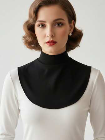 Cămașă cu guler detașabil, accesoriu cald pentru femei