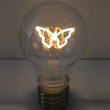 1pc Creative Bulb Lamp, Patterned Letter Bulb, Funny Bedside Atmosphere Light, Suitable For Bedroom & Living Room (USB Rechargeable) - Multicolor - View 11