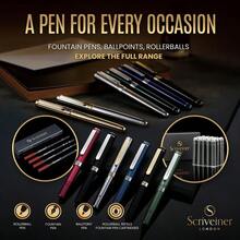 Pen By London - Stunning Black Lacquer Rollerball,  Plating, Schmidt Black Ink Refill, Roller B... - Black - View 4